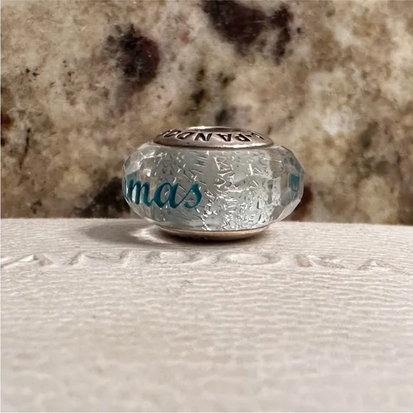 Pandora Bahamas Exclusive Glitter Murano Charm Glitter RARE